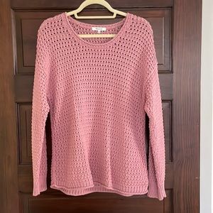 Madewell pink knit sweater